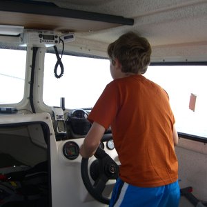 My #1 driving like he was born to it.