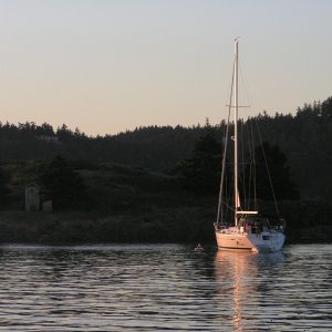 (Pat Anderson) Evening at Blind Island