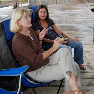Loree (JennyKaz) and Nancy (Ashley-Lynn) give relaxing a new meaning.