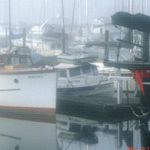 Media '29 Sept 2006:  Tucked in between the bigger boats on a foggy morning in Port Townsend.' in album 'CBC Jan 2006: Cynthia (C-Lou) & Ruth (R-Matey).'
