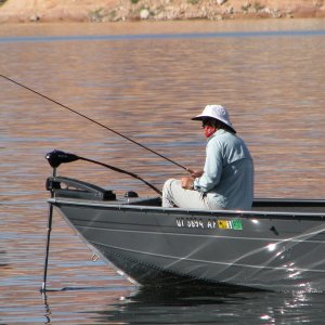 The masked fisherwoman
