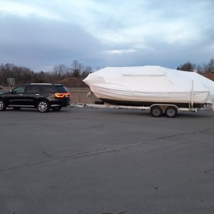 Family visit Mooresville, NC and a shrink wrap for the road salt states.