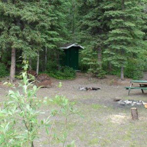 Yukon River boat campsite near joining of Teslin & Yukon Rivers