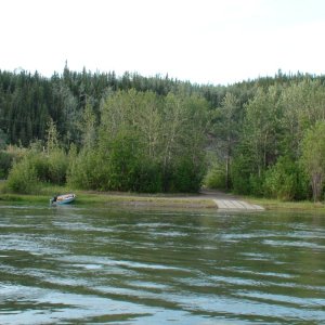 Our launch site in 2003 at Carmacks