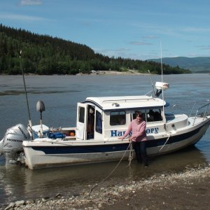 Ready to load boat at Dawson City