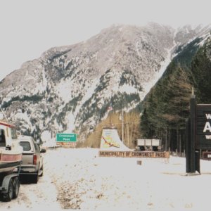 Entering Alberta through the Crowsnest pass