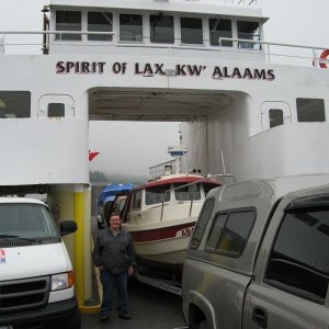 Ferry from Prince Rupert to Lax Kw Alaams 
northern BC