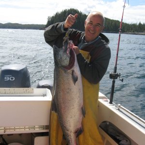 40 lbs Chinook at Arniston Pt at north end of Dundas island June 14 2010