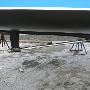 Shaft with prop removed for work