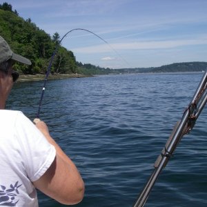After a day of fishing, a hook up!
