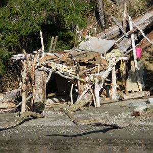 Beach "camp" on the Tacoma Narrows