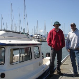 June 2008 B'Ham 
Jim Lee & Neighbor Chris
Jim owns 2007 CD22 soon 
to be named CRABBY CREW
