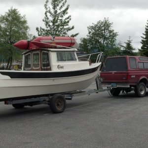 The boat is ready to be used but far from done.  We still need to sand and polish the new gel coat but that can wait for a rainy day.