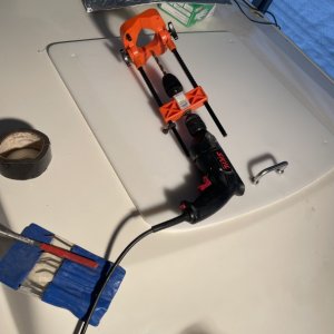 Holes redrilled perpendicular