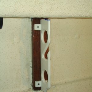 New Rod Holders, V berth PurpleHeart Wood, glued Marine Goop
