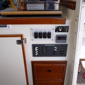 Media '24. Cabinets Installed' in album '1. Rough Opening with backing in place to fasten drawer box to.'