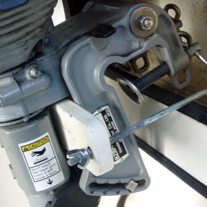 dinghy motor bracket attached