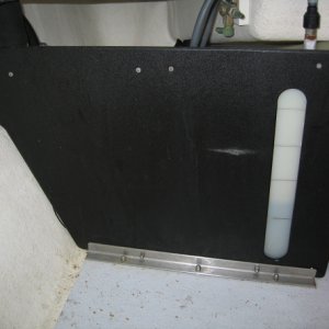 Replaced cover boards with 1/2 Starboard, cut slits for viewing fuel level, marked at 5 gallon increments.