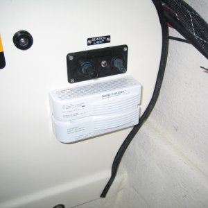 Switch for search light and CO detector.