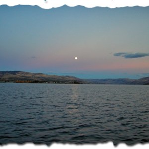 Full Moon Sunday evening looking East - Lake Chelan