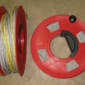 Inexpensive line reels.  Harbor Frt Tools.