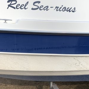Line where shrink wrap ended