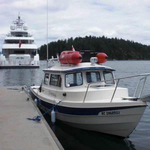 Nomad with her sister ship behind.