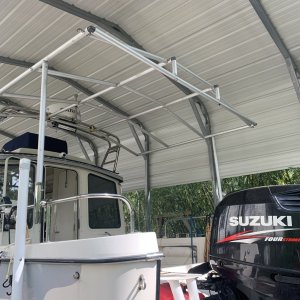 nice headroom and more clearance than bimini bows
