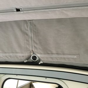 opening for video camera in place