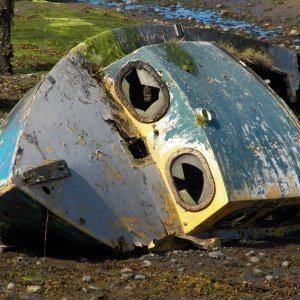 Media 'Boat on the beach in Sointula.' in album 'Spent more time in Desolation Sound than anticipated.'