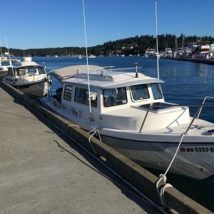 Late afternoon at Fiday harbor on a Saturday in Late July. Breakwater dock is about all thats left. Hey who's that on my tail?