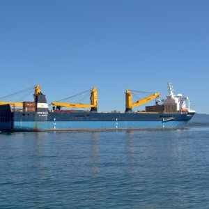 Media 'Freighter on way back to Anacortes' in album 'Heading back out on a Saturday in late July after a morning of crabbing with a buddy.'