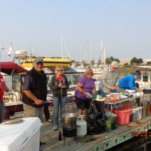 Media '2015 BHAM CBGT
Breakfast on the dock Sunday morning' in album 'SBS 2015 - Kathy & Chuck (BOOTLEG HOOCH), 
Don and Lisa (KNOTTY C) 
and Joe (R-MATEY)'