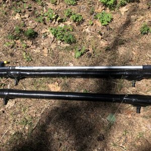 Thule 58 in. Rectangular Cross Bars Wrapped in Pool Noodle Foam - With Scotty Posts Attached