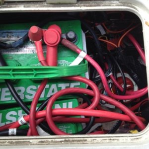 Tight Squeeze-2 group 24 batteries in starboard lazarette