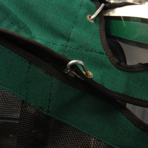 Added quick clip to secure zipper.