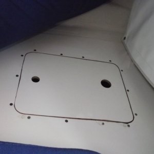 Media 'Finished storage cover in position' in album 'Port side cutout. You can see foam does not fill complete void'