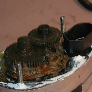 gearcase removed from baseplate 1