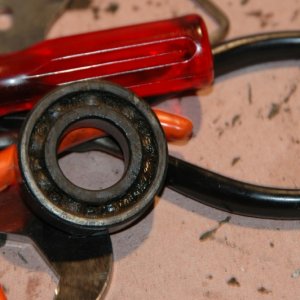 Media 'frozen bearing reomoved and cleaned' in album 'windlass removed from boat'