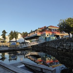 Looks like they are building (or re-building?) the marina offices and other facilities.