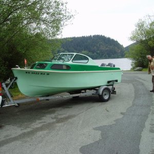 Boat #8 (2004-2008?): 1956 Bell Boy 16 at Lake Campbell in 2007