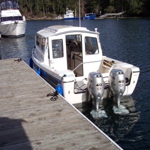 Fuel dock at Jarrel Cove Marina.