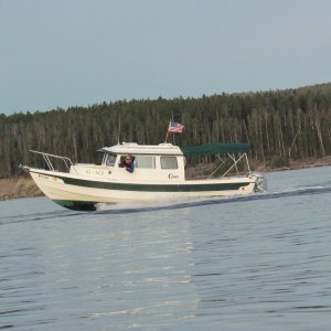 Kevin and Laura on the boat called Grace