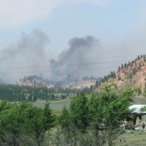 Forest Fire in the Custer National Forest east of Lame Deer Montana Northern Cheyenne Indian Reservation