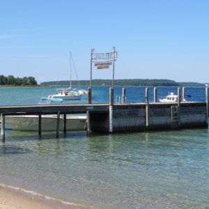 Media 'Dock at Power Island.' in album 'Big Sable Point, Lake Michigan North of Ludington.'