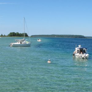 Media 'Beach at Power Island, Grand Traverse Bay, Traverse City, MI' in album 'Big Sable Point, Lake Michigan North of Ludington.'