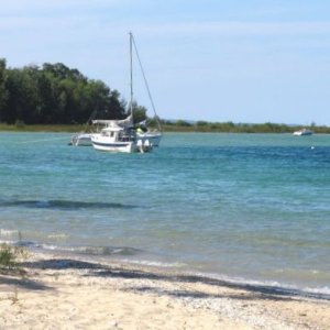 Power Island Beach, Yes, the water is really this clear and blue.