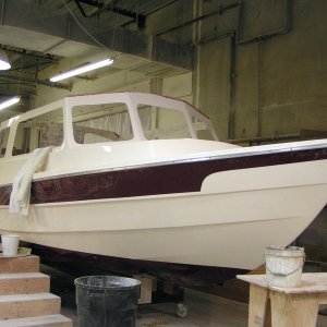 (Pat Anderson) 3-25-05 - One week later, out of the mold, it's a boat now!