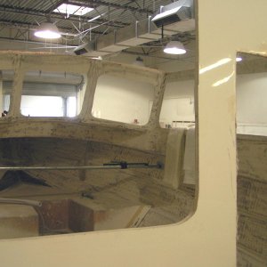 (Pat Anderson) 3-25-05 - Looking into cabin from cockpit through bulkhead window
