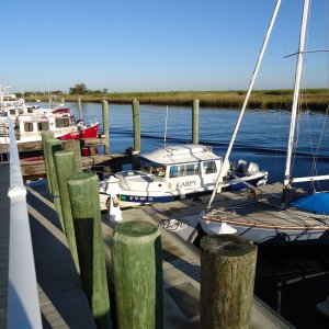 Many boats at the Waterfront Marina